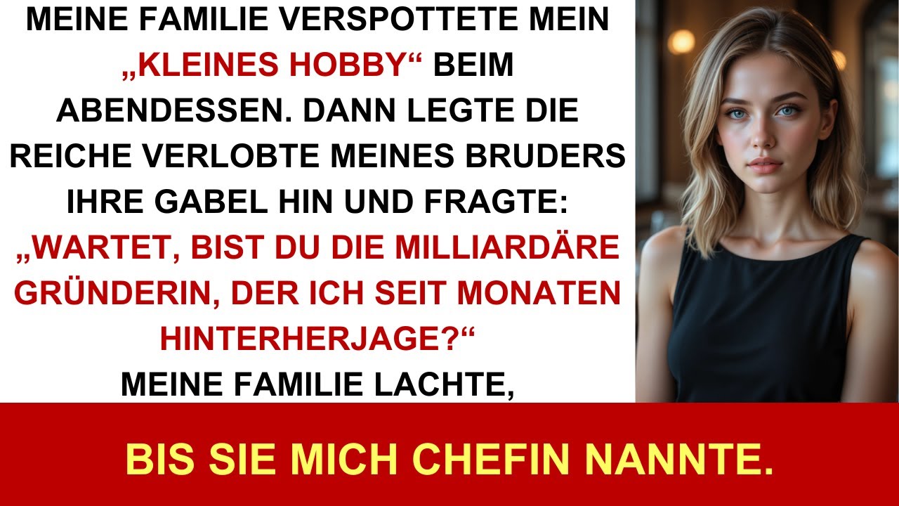 Meine Familie verspottete „mein Hobby“ beim Essen. Sie ahnte nicht: Ich bin die CEO die sie verehrt.