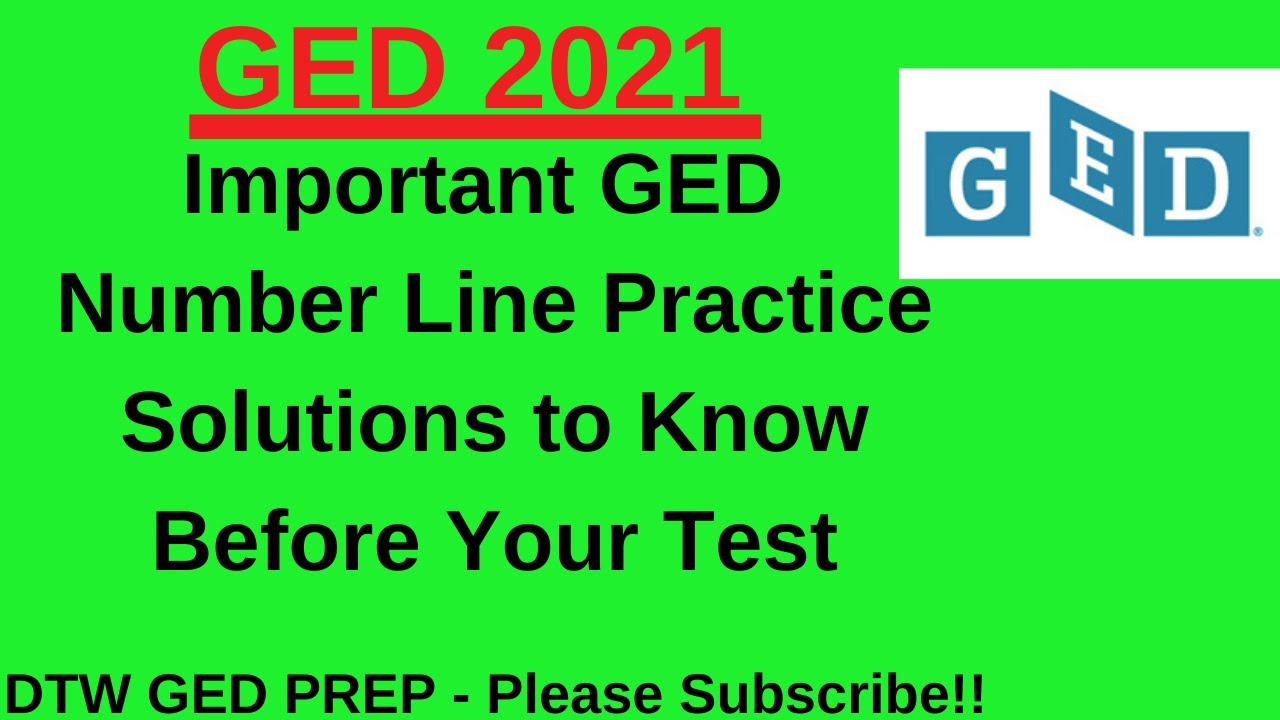 GED Math 2023 - Important Number Line Questions Solved