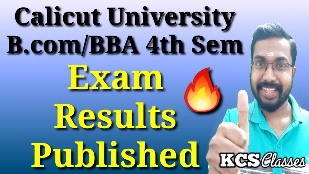 Calicut University B.com/BBA 4th Sem Exam Results Published|KCS classes 