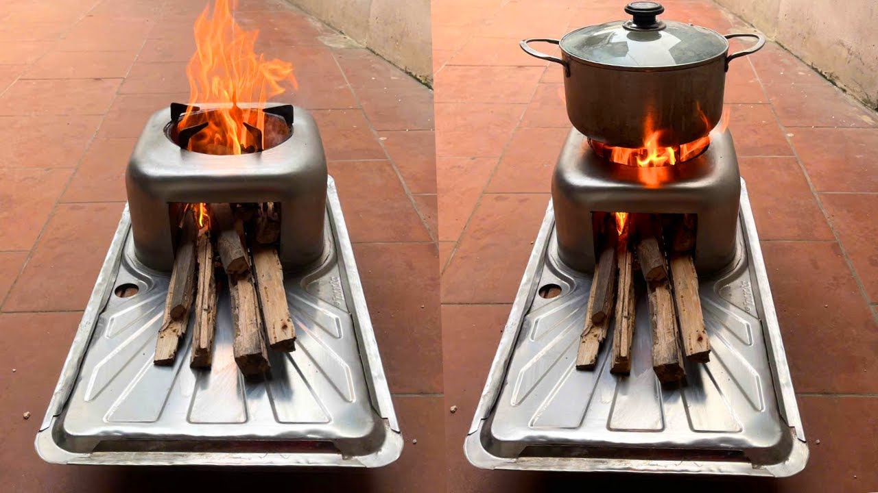Don't Throw Away Your Old Sink! A Brilliant Idea: Make A Wood Stove From A Sink And Cement!