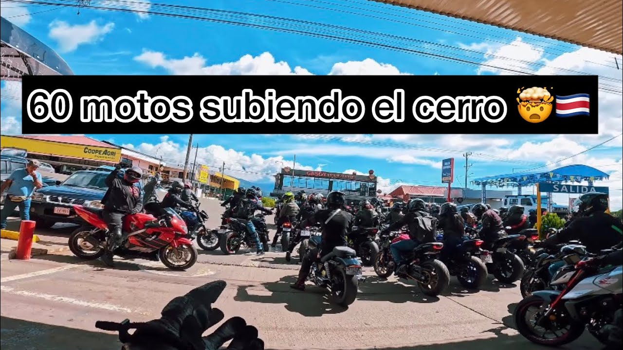 Unas 60 motos 🤯🇨🇷subiendo el cerro de la muerte😟