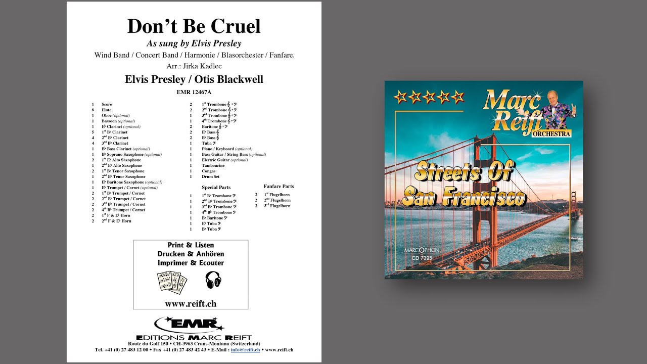 Editions Marc Reift – Elvis Presley/Otis Blackwell: Don't Be Cruel - for Concert Band