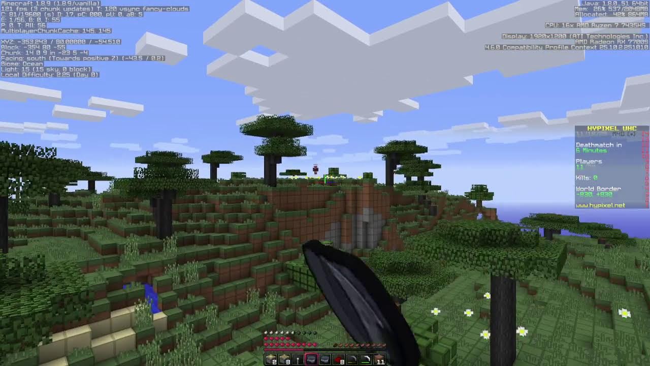 MINECRAFT UHC GRINDING road to 7200 subs