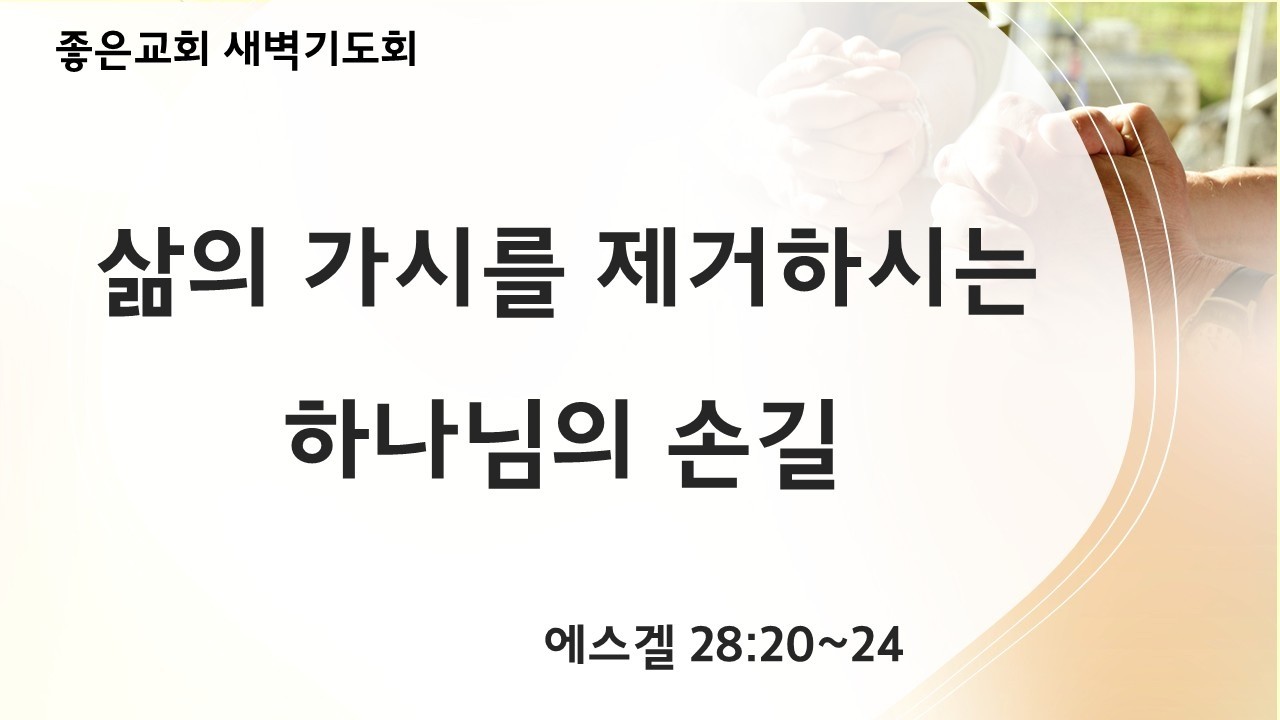 [에스겔 강해 25] 삶의 가시를 제거하시는 하나님의 손길
