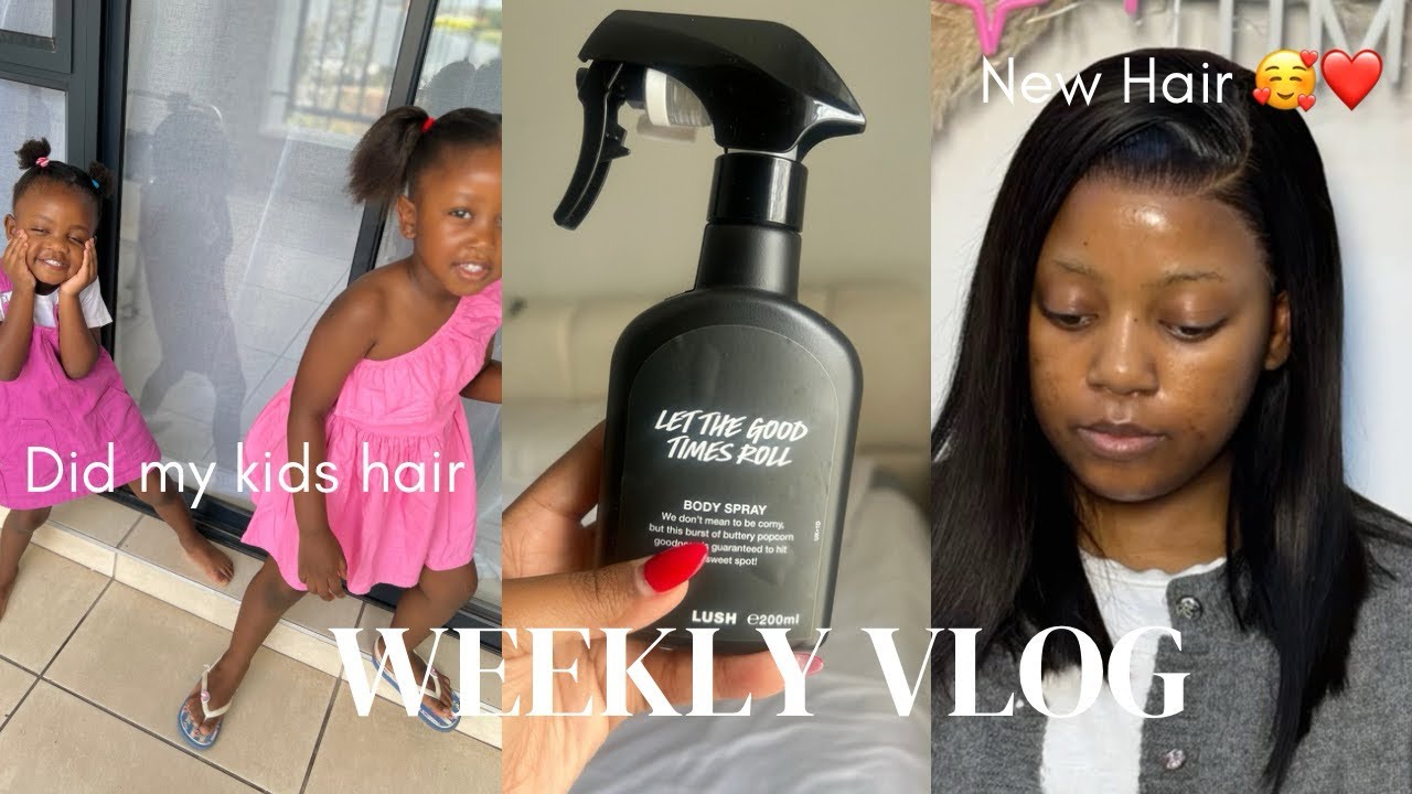 Weekly Vlog | New kids clothes | Lush Cosmetics Body Spray | New Hair Installation 