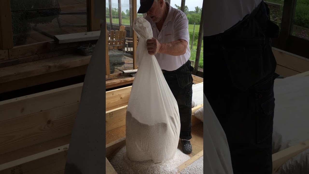 Perlite i Bjälklag #perliteisolering #perlitisolering #perliteinsulation