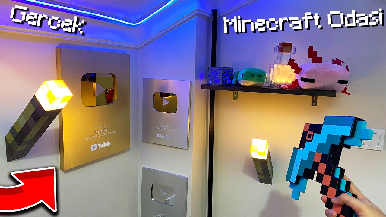 GERÇEK MİNECRAFT ODASI ÖZEL ODA VLOGU !! - Minecraft