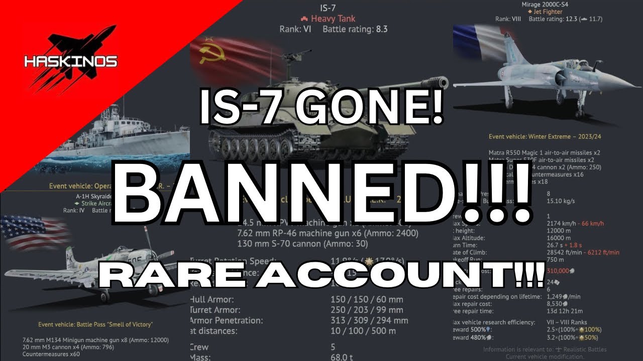 Rare account BANNED! | War Thunder
