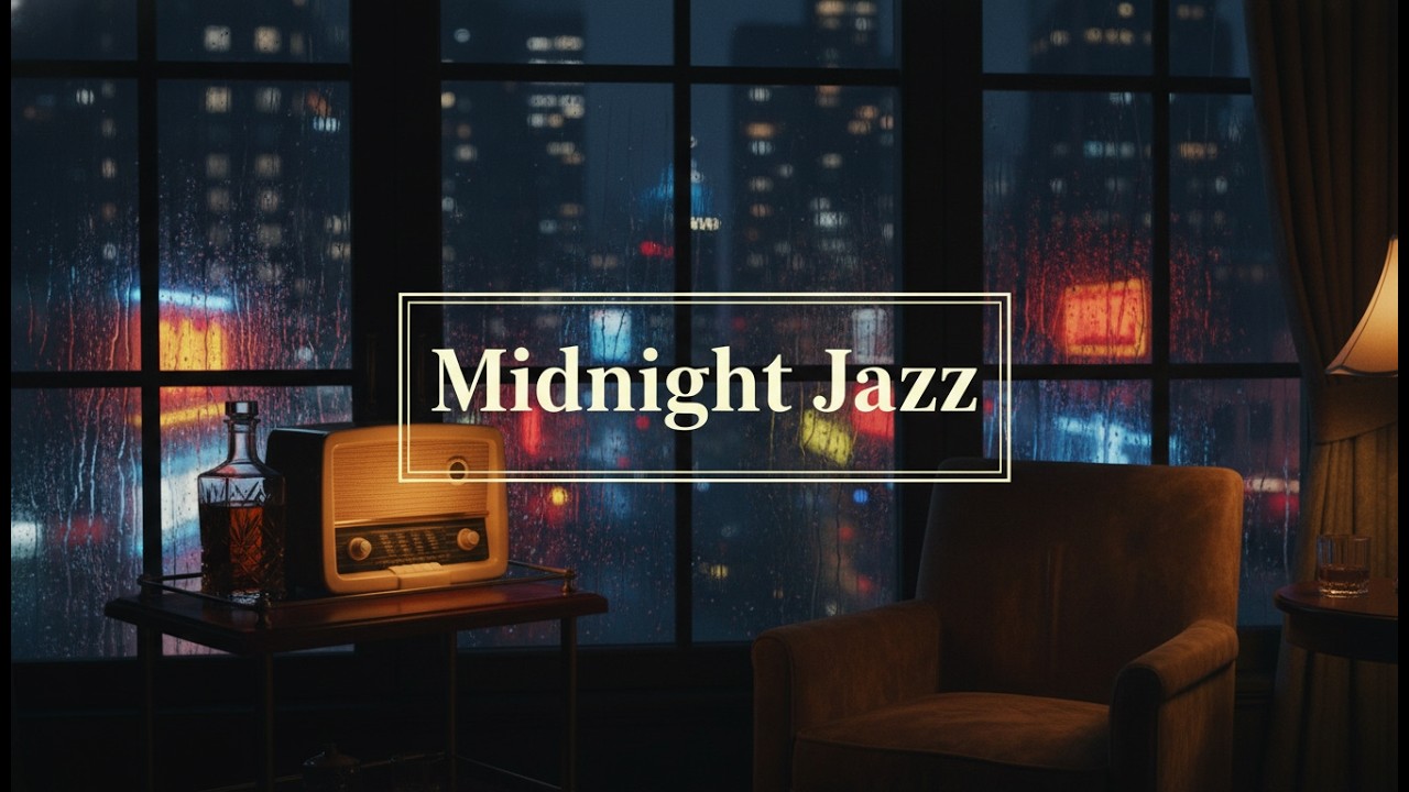 1940s Classic Jazz & Heavy Rain: Elegant Old Money NYC Night Ambience for Sleep & Studying