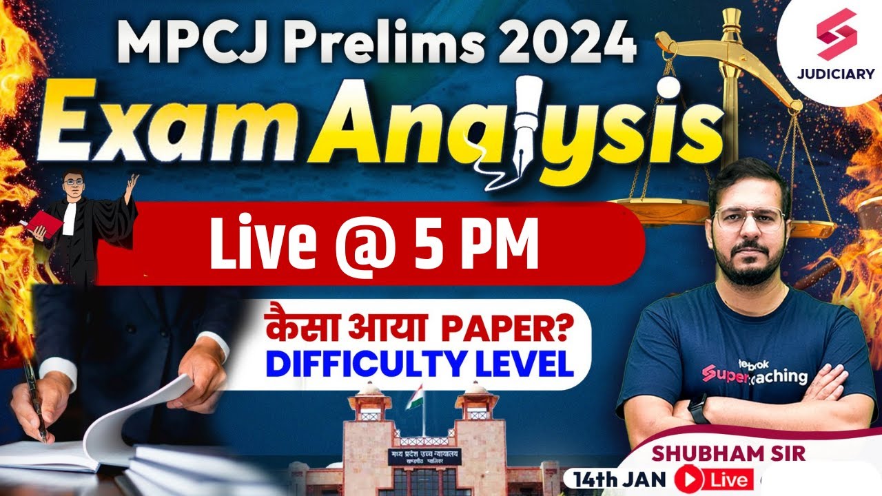 MP Judiciary Exam Analysis | MPCJ Exam Analysis | MP Civil Judge 2023 Live Paper Analysis