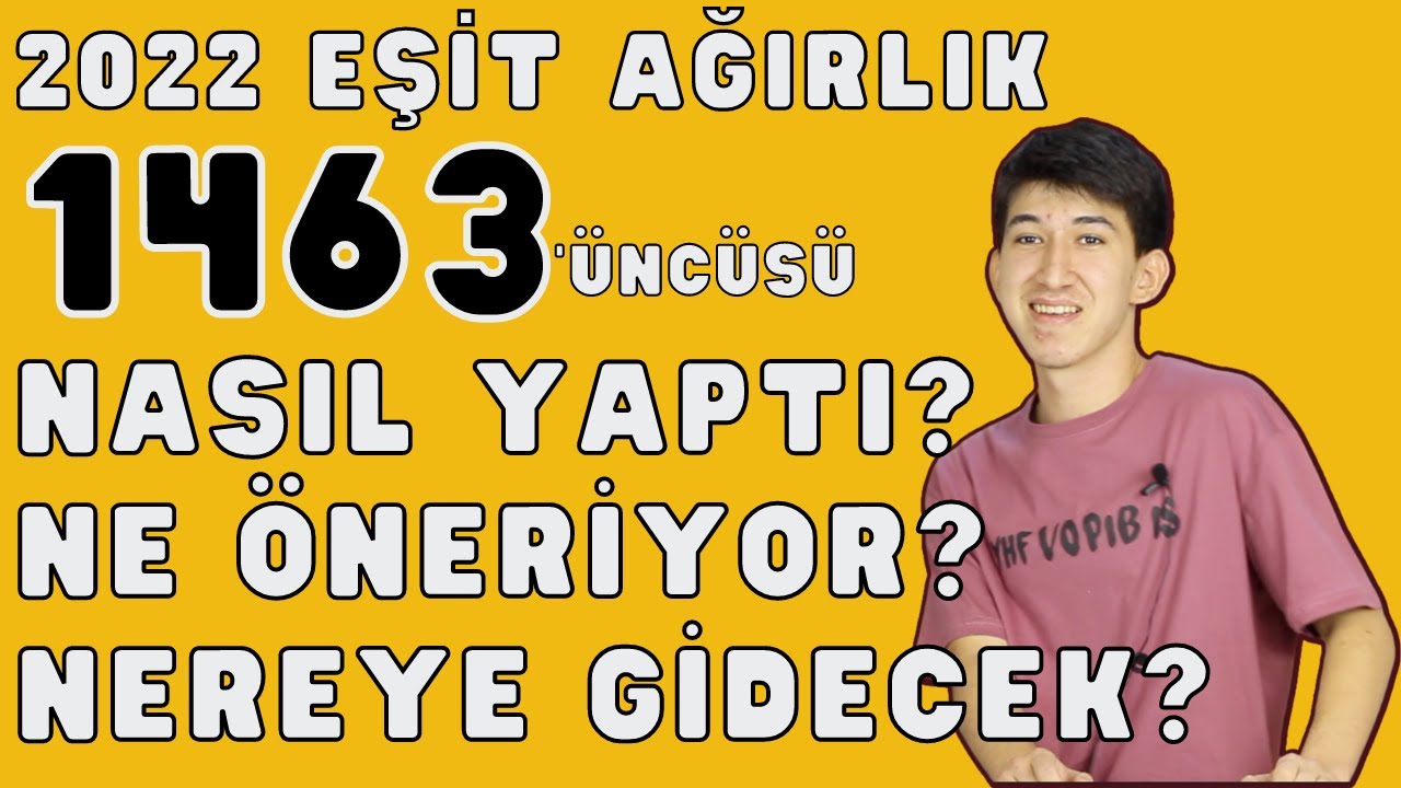 YKS EA Türkiye 1463'üncüsü Nasıl yaptı? Ne öneriyor? Nereye gidecek? | KRİTİK BİLGİLER