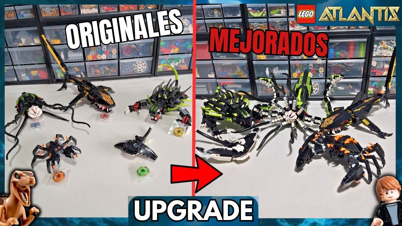 MEJORE LOS 5 GUARDIANES DE LEGO ATLANTIS - LEGO Atlantis Mounstruos Marinos MOCs