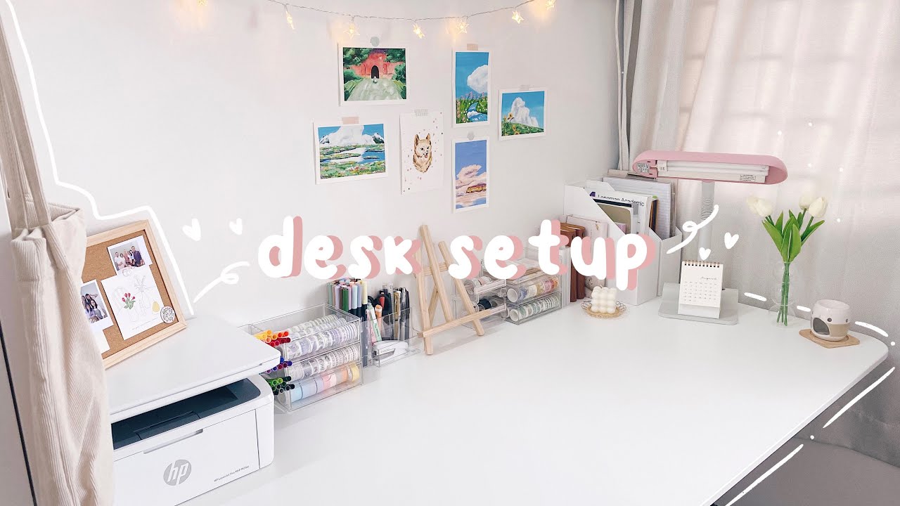 🌱 aesthetic desk setup + desk tour // korean & studio ghibli inspired
