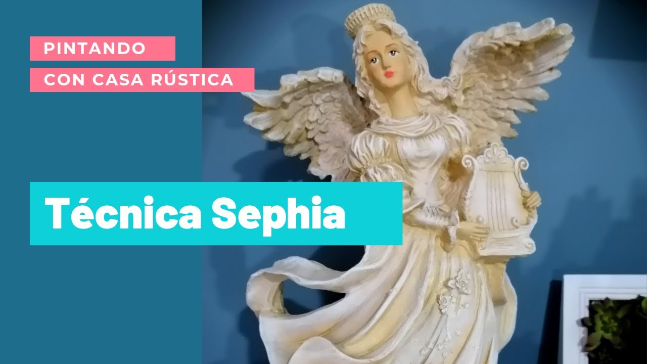 Como pintar un ángel en técnica de Sephia