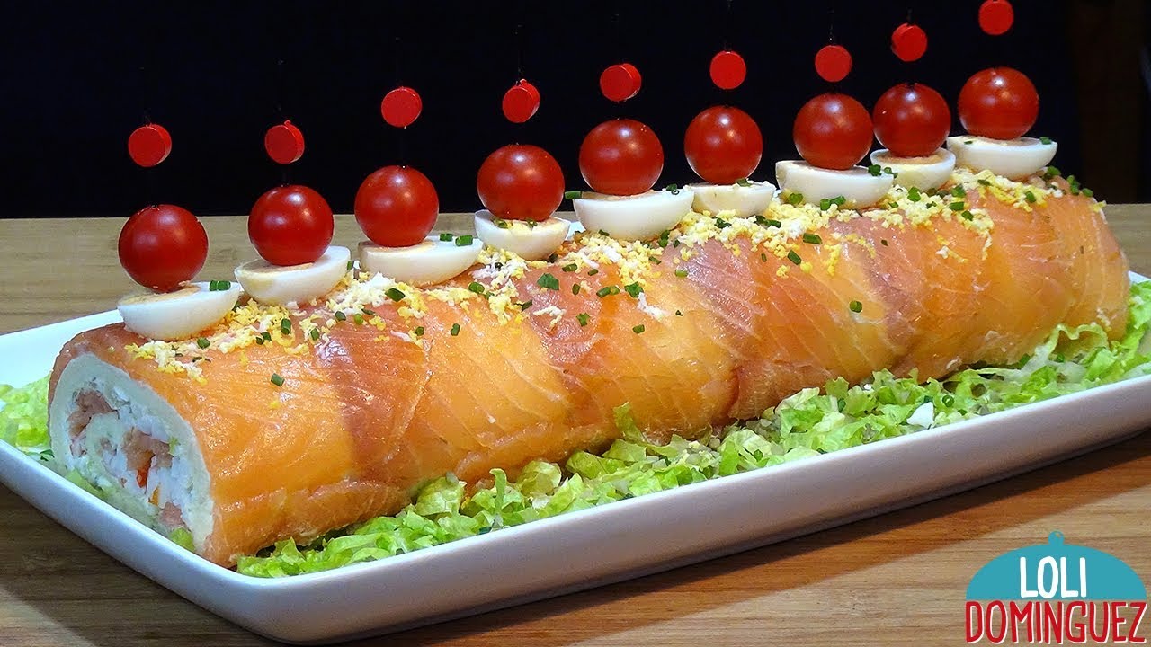 TRONCO DE SALMÓN EN PAN DE MOLDE ESPECIAL NAVIDAD - Recetas paso a paso, tutorial. Loli Domínguez