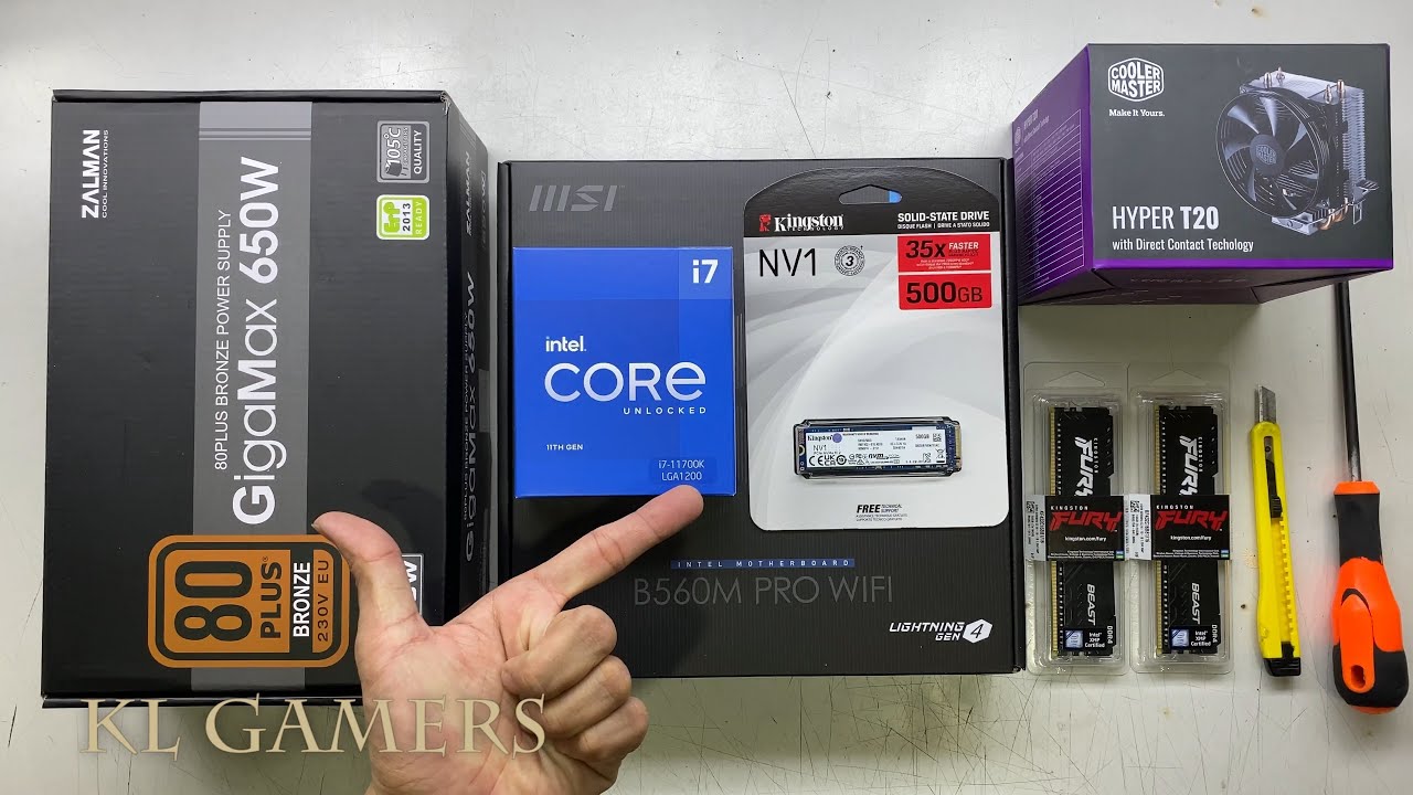 intel Core i7 11700K msi B560M PRO WiFi HYPER T20 MONTECH AIR 100 ARGB PC Build