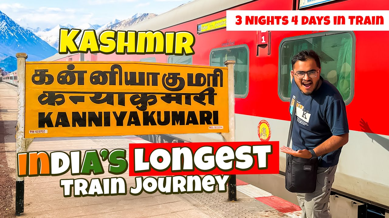Kanyakumari to Kashmir Train Journey in India’s 3rd Longest Train Himsagar Express || Part 1