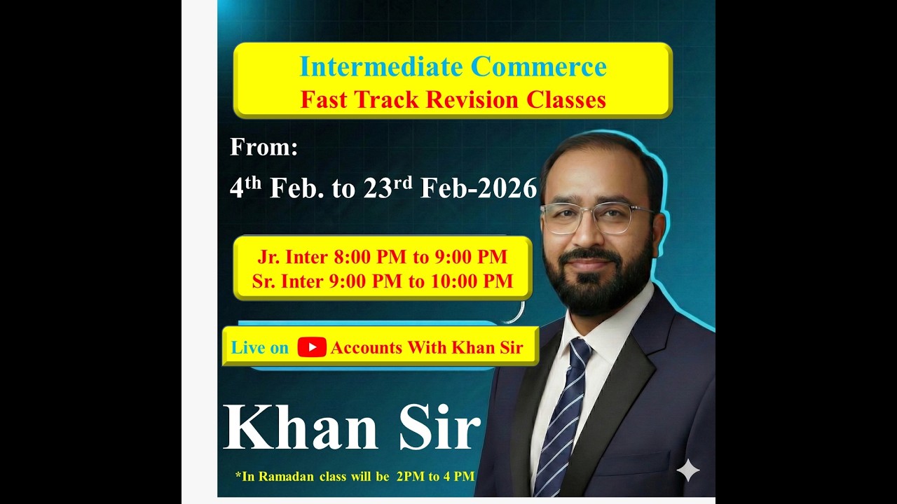 Fast Track Revision Classes for Intermediate Second Year Accountancy class 3