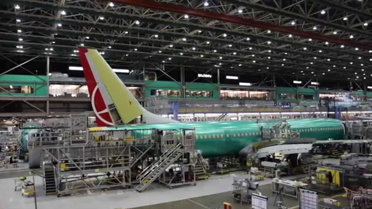 Alongside the Boeing 737-800 final assembly line at Renton, Seattle