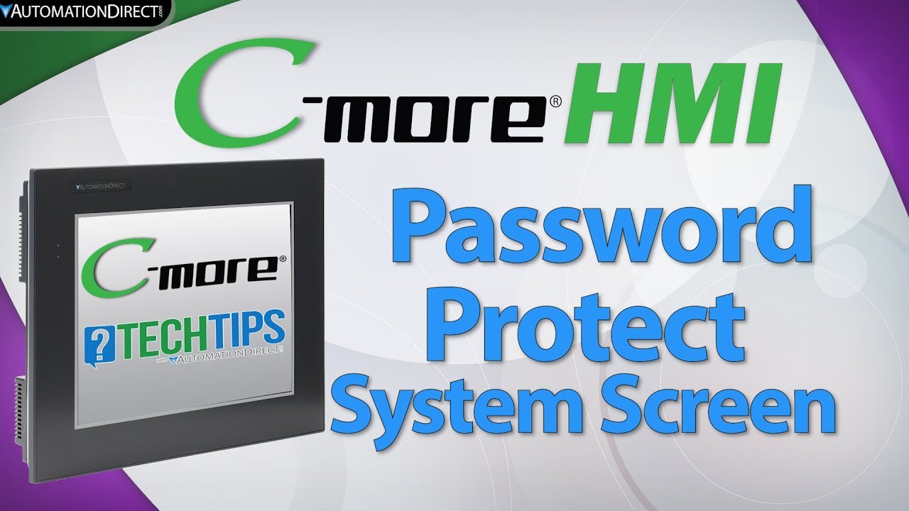 Система защиты экрана HMI C-more с помощью пароля от AutomationDirect