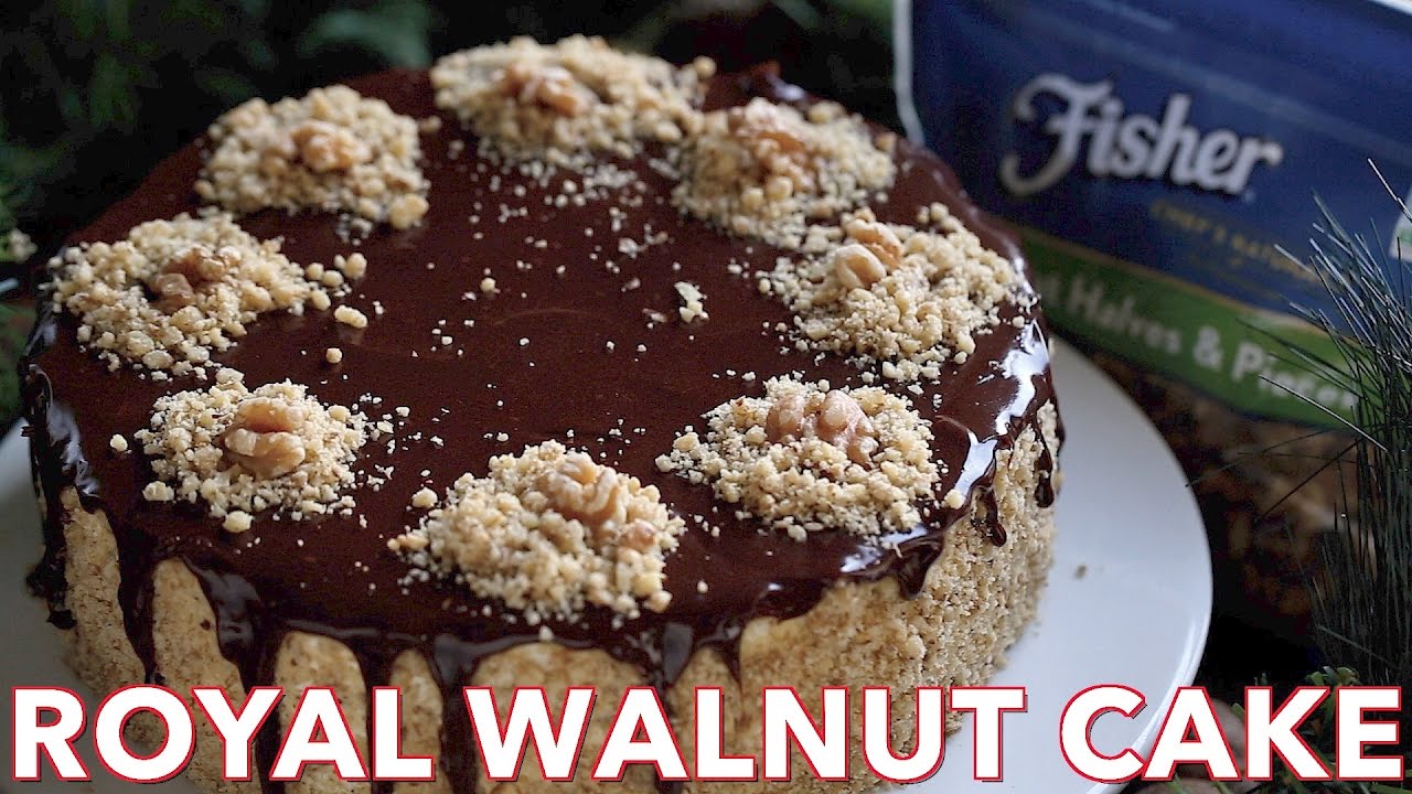 Royal Walnut Cake Recipe with Russian Buttercream