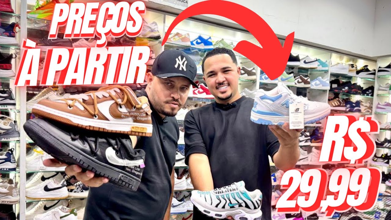 🔥👟TÊNIS NO ATACADO DE ALTA QUALIDADE COM PREÇOS À PARTIR DE 30 REAIS!!! #brás #sneakers #calcados