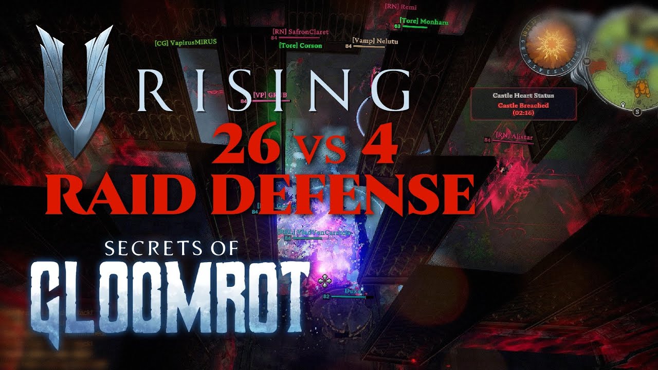 VRising: Gloomrot CASTLE DEFENSE - 26 vs 4