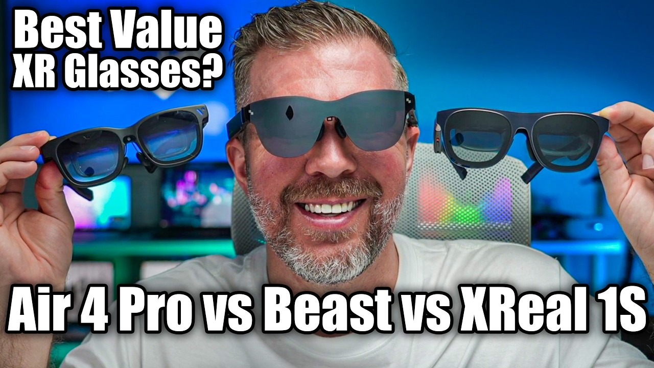RayNeo Air 4 Pro vs Viture Beast vs XReal 1S - Comparison Review Through the Lens! Best Value in XR?