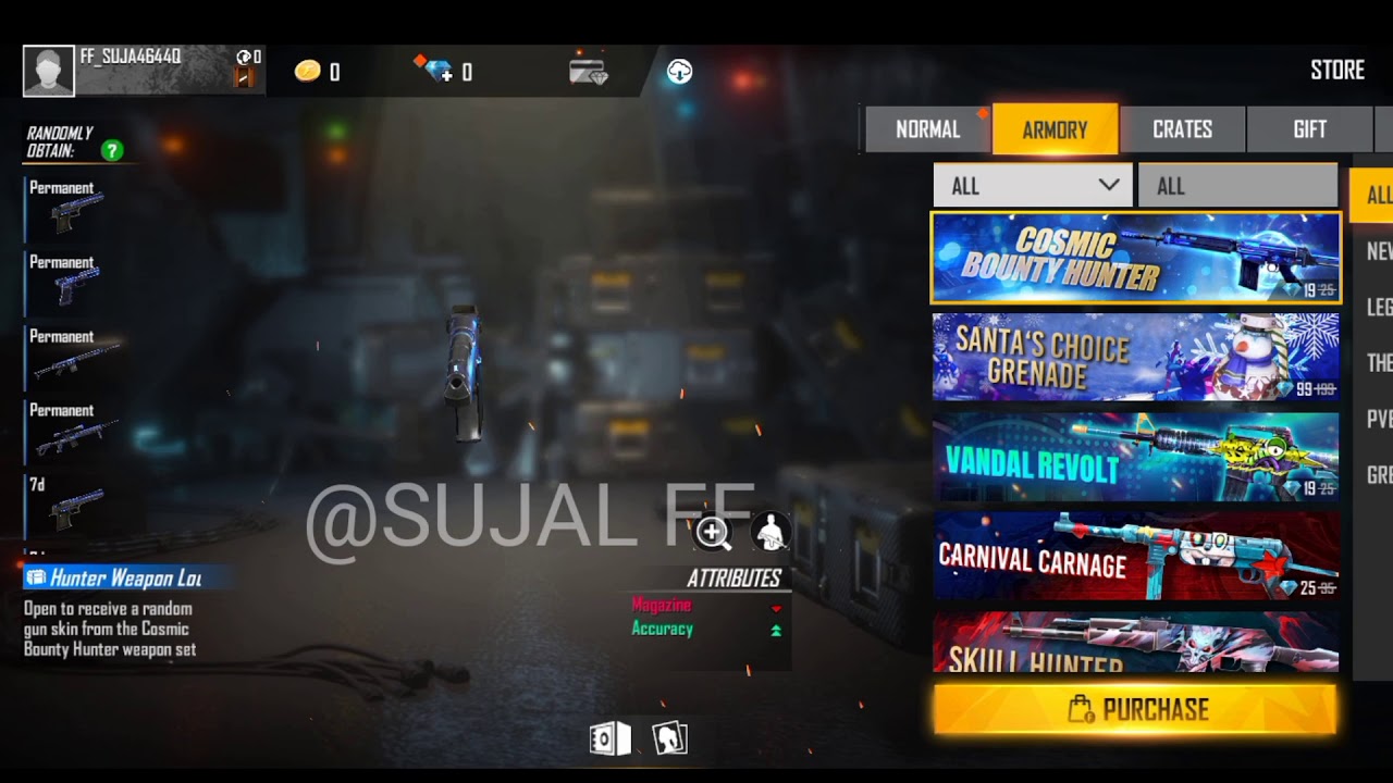 free fire New gun skin//  SUJAL.FF//SUJAL FF // @SUJALFF #SUJALFF // SUJAL FF official