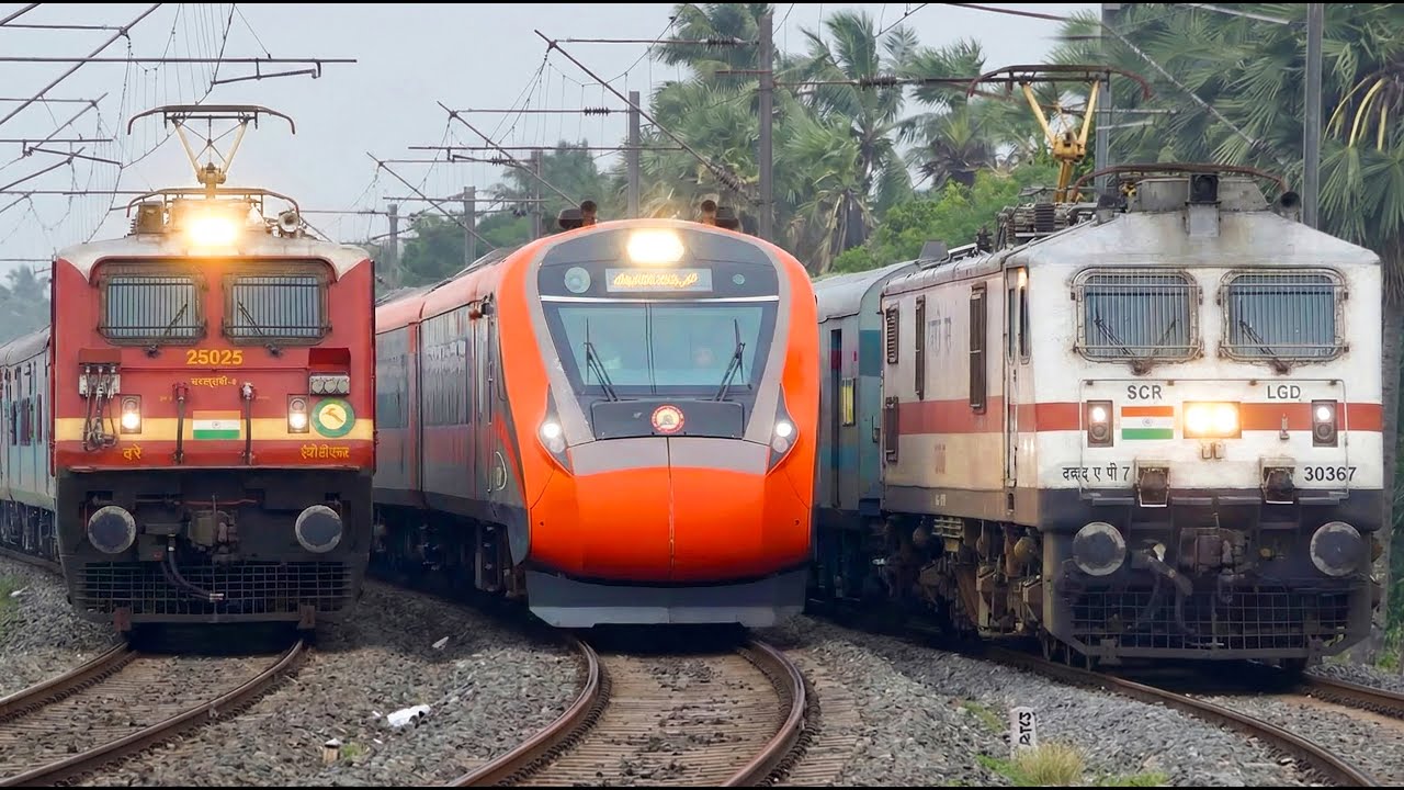 [18 In 1] Train Videos HIGH SPEED Indian Trains | Vande Bharat + Rajdhani + Super Fast Trains
