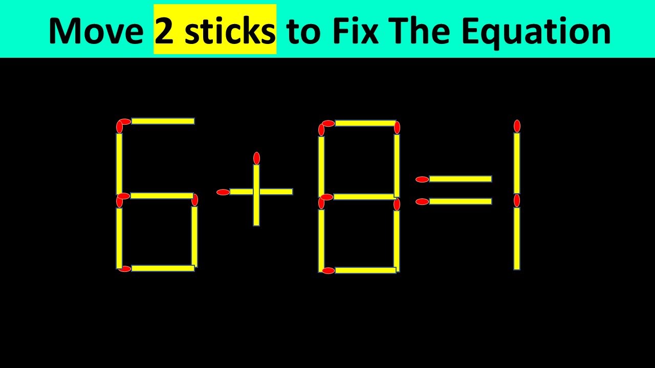 Improve IQ - Fix The Equation #matchstickpuzzle #simplylogical