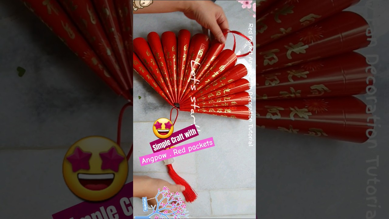 Easy Angpow red packet Chinese New Year Decoration 红包灯笼 #diy #摺紙 #origami #papercraft #shortsvideo