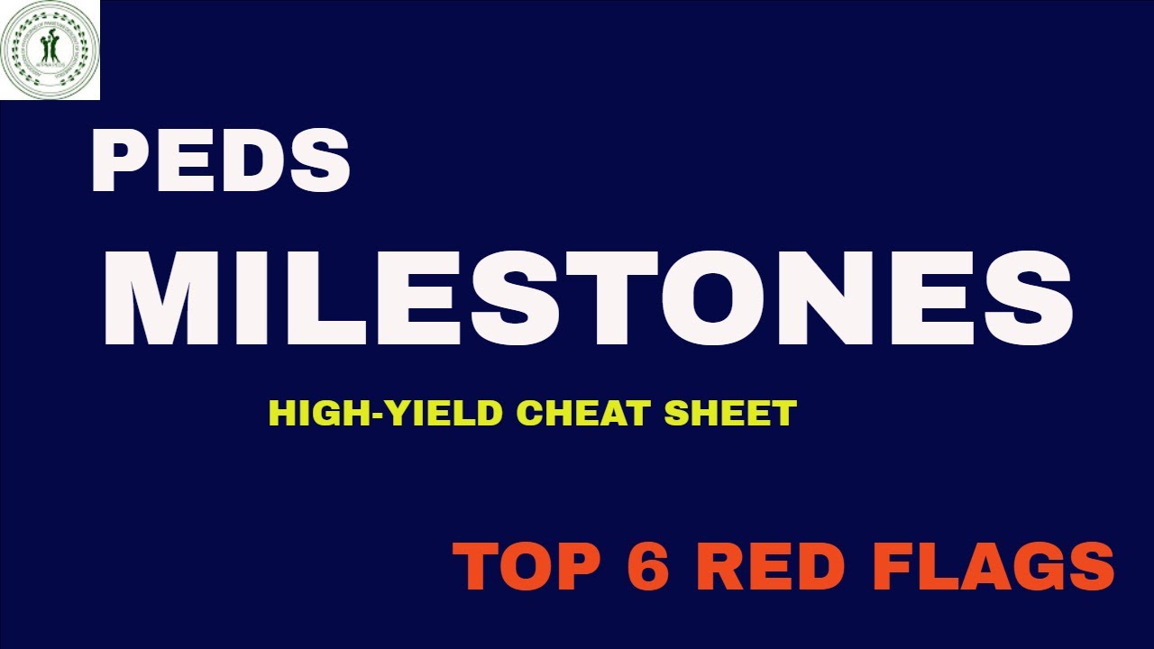 MASTER Pediatric Developmental Milestones (High-Yield Cheat Sheet)