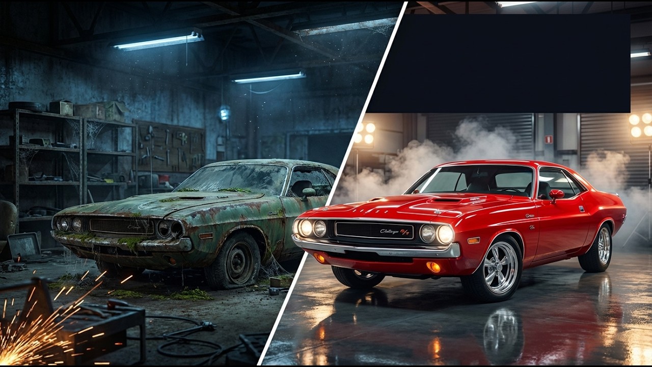 ASMR Car Restoration – Abandoned Dodge Challenger R/T 1970 Full Rebuild | Rusty to Brand New!