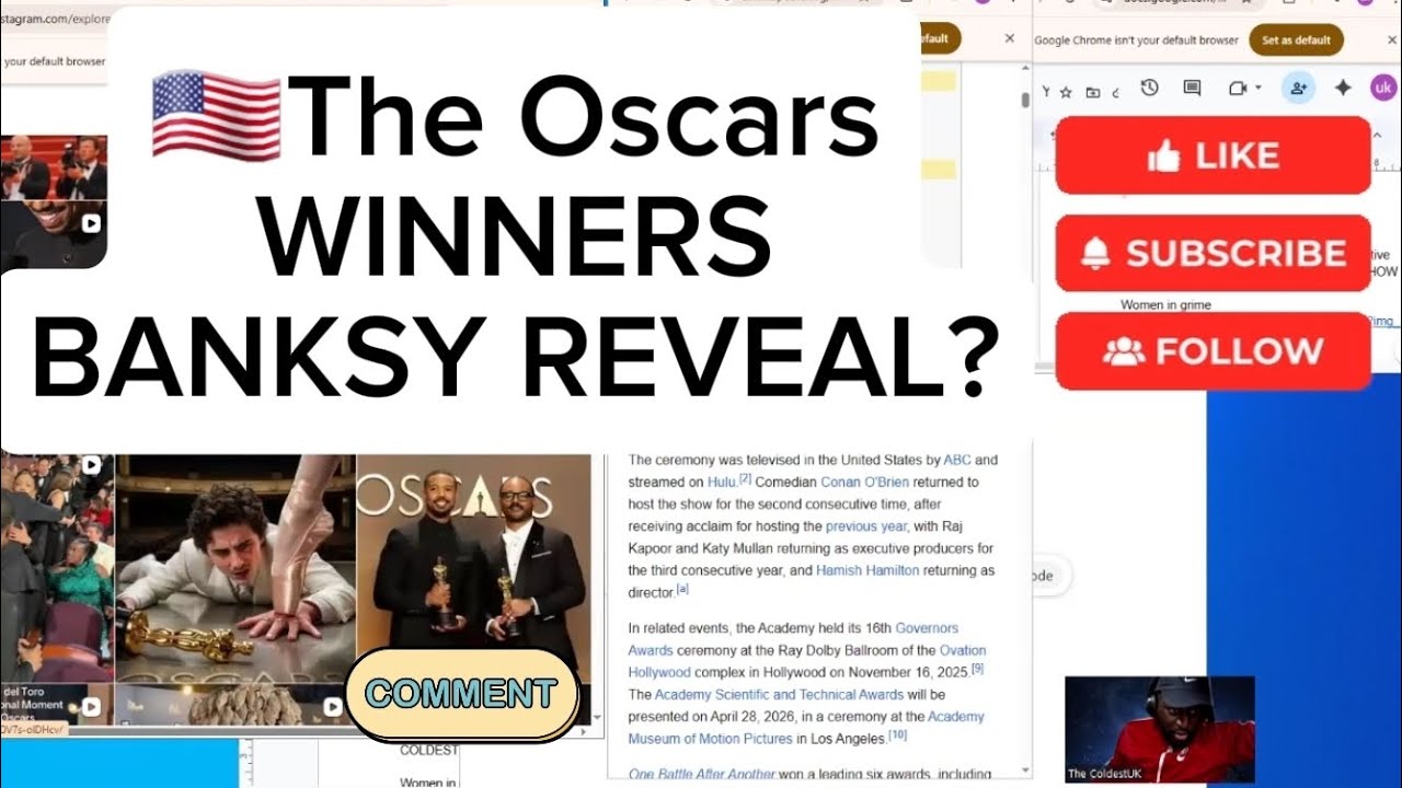 🇺🇲 THE OSCARS WINNERS RYAN COOGLER MICHAEL B JORDAN BANKSY REVEAL ? #oscars #michaelbjordan #banksy