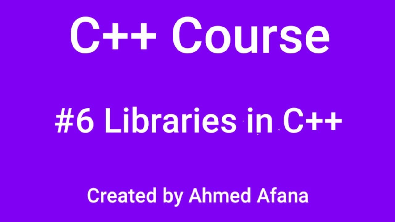 Libraries in C++ language