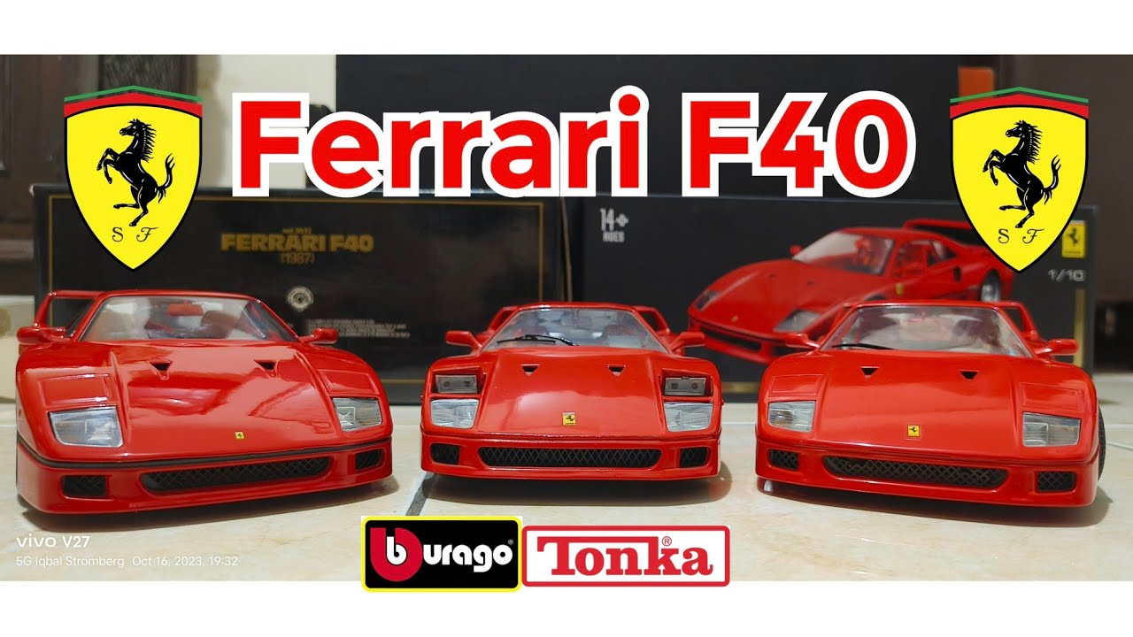 1:18 Ferrari F40 Review and Comparison Bburago China, Italy and Tonka Polistil Italy