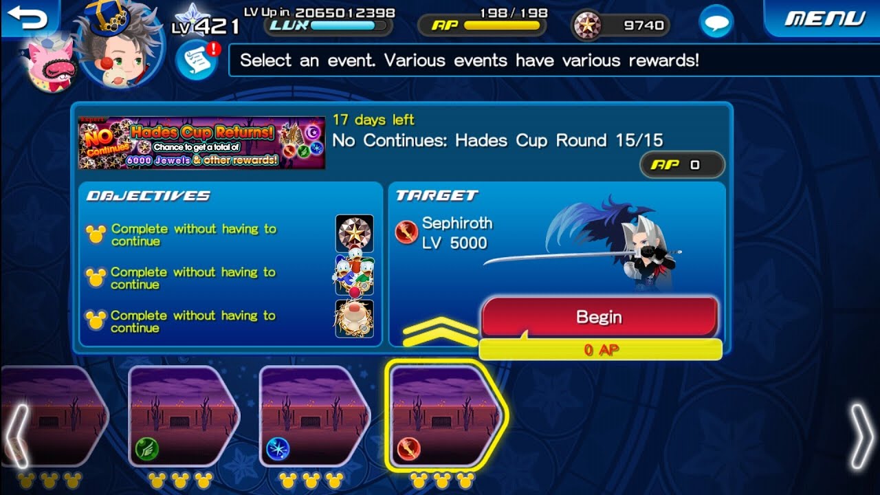 KHUx F2P - Hades Cup FULL CLEAR Quests 1-15 (f2p guide)