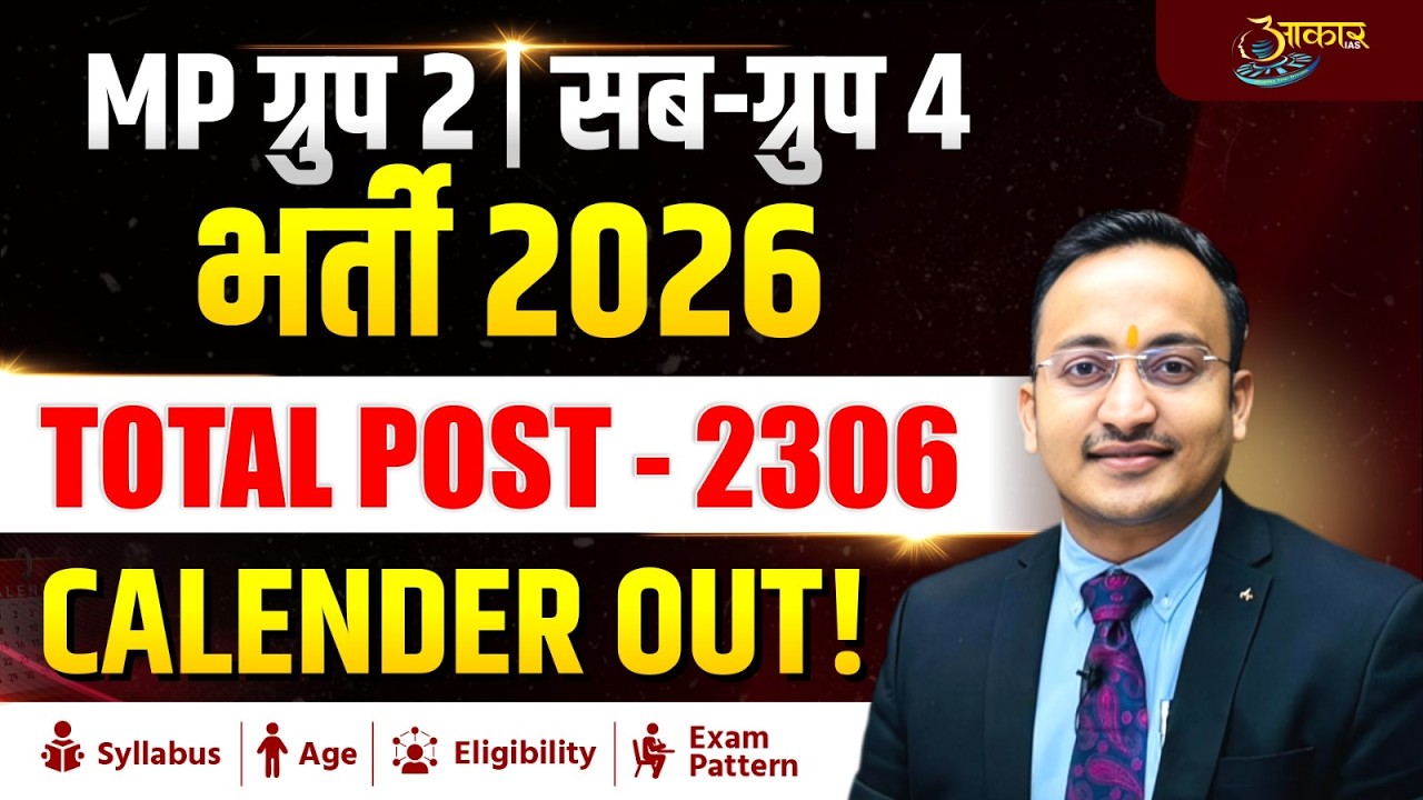 MP Group 2 Sub Group 4 Recruitment 2026 | 2106 Posts | MP Patwari 2026 Official Notification