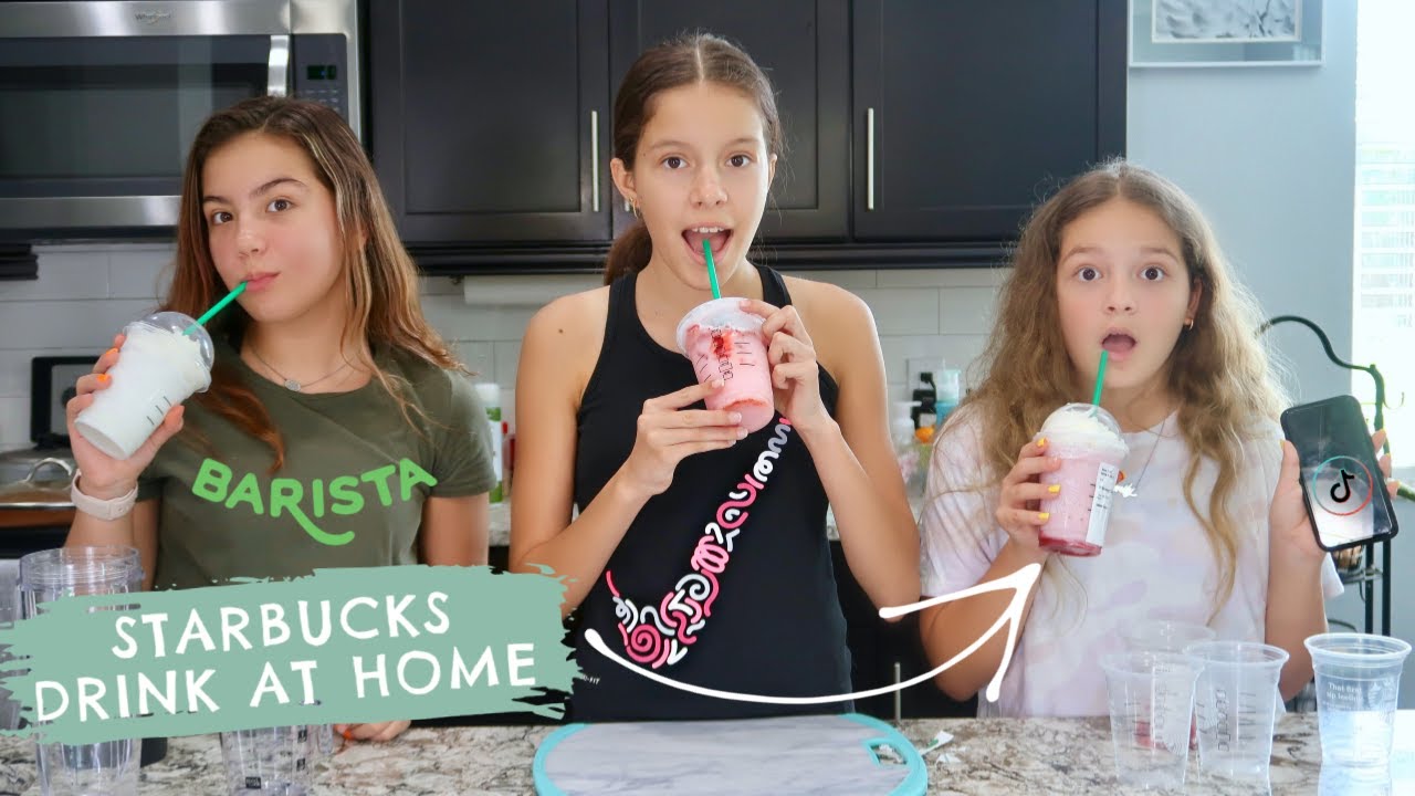 RECREATING STARBUCKS DRINKS AT HOME / BARISTA | SISTER FOREVER