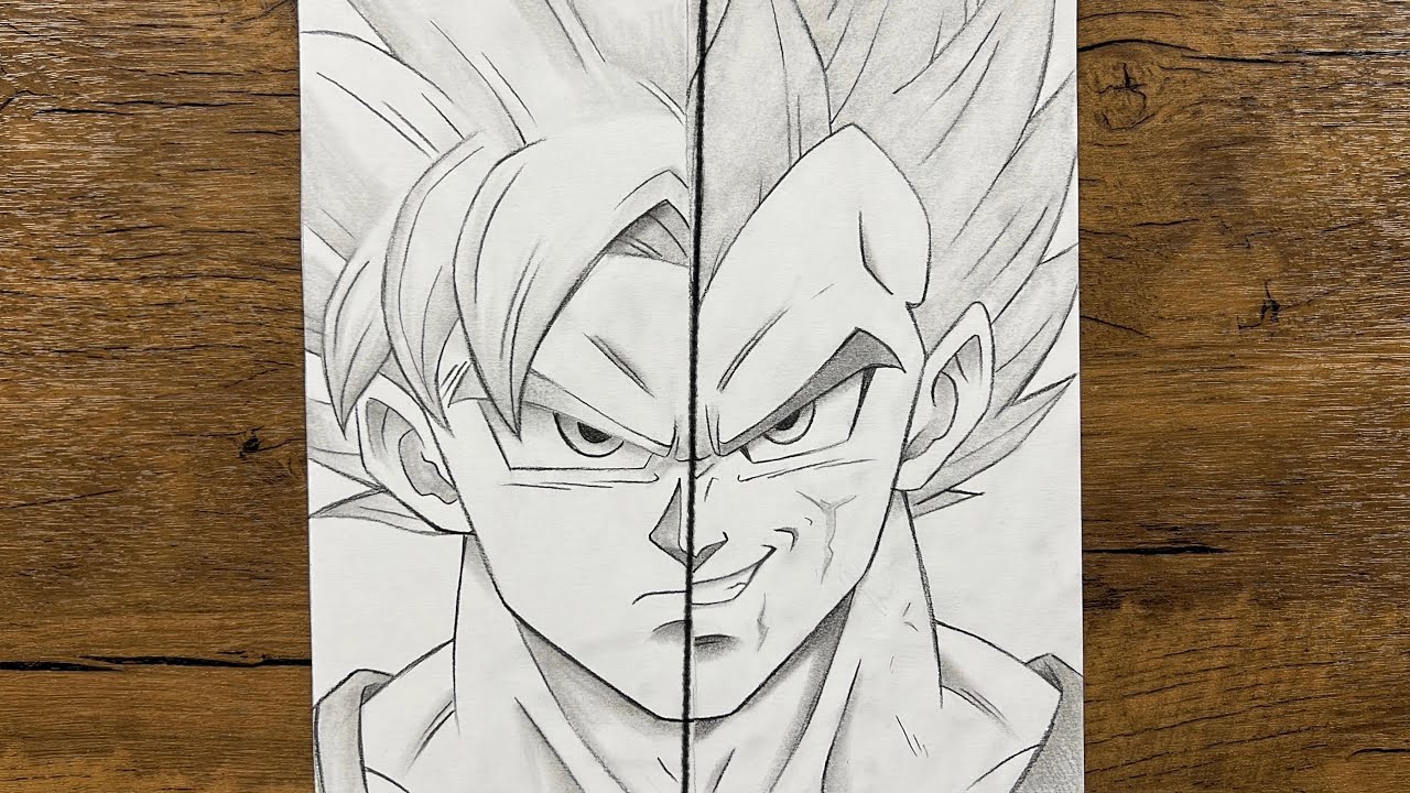 How to Draw Goku Ultra Instinct vs Vegeta Ultra Ego | Step-by-Step Anime Art Tutorial