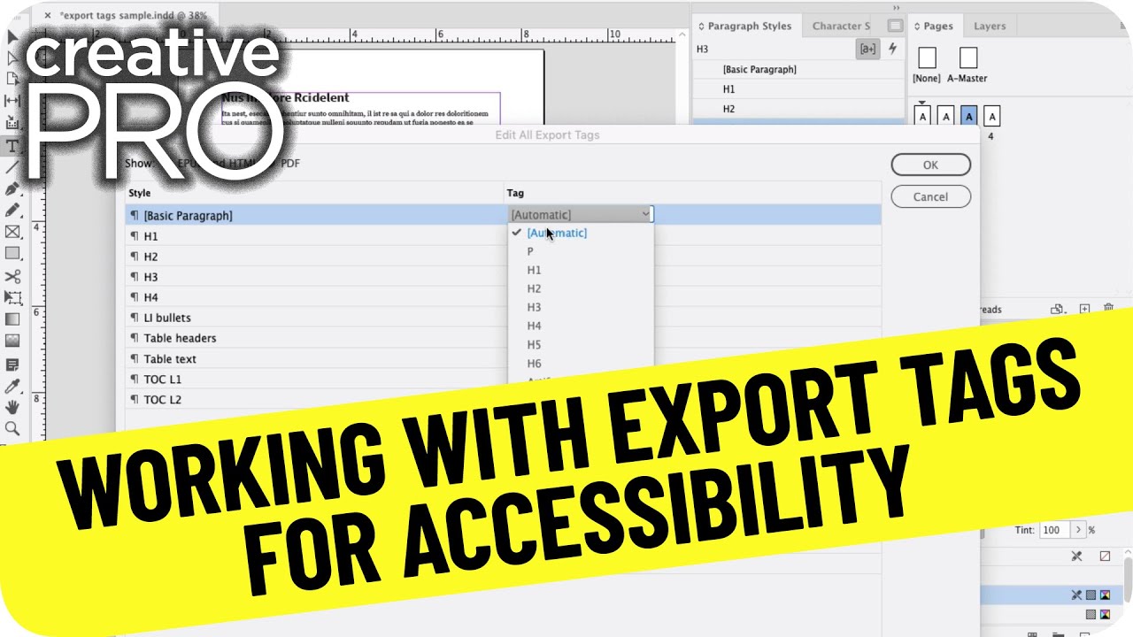 InDesign How-To: Work with Export Tags for Accessibility