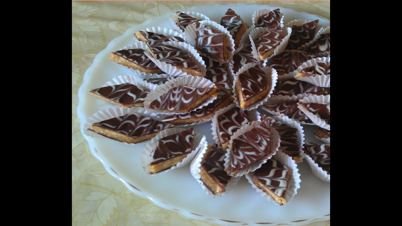 حلوة الرخامة المغربية بالكاوكاوو بدون فرن Gateaux marbrés au chocolat et cacahuètes sans cuisson