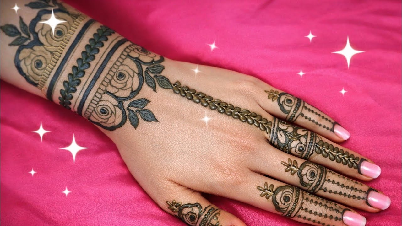 Simple Floral Back Hand Mehndi Design | Latest Arabic Style ll