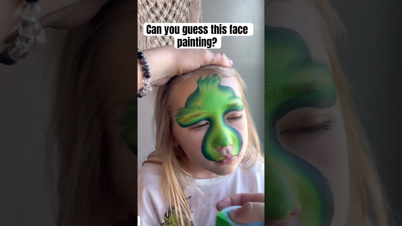 Grinch face painting #facepaint #facepainting #facepainter #facepainttutorial #shorts #grinch