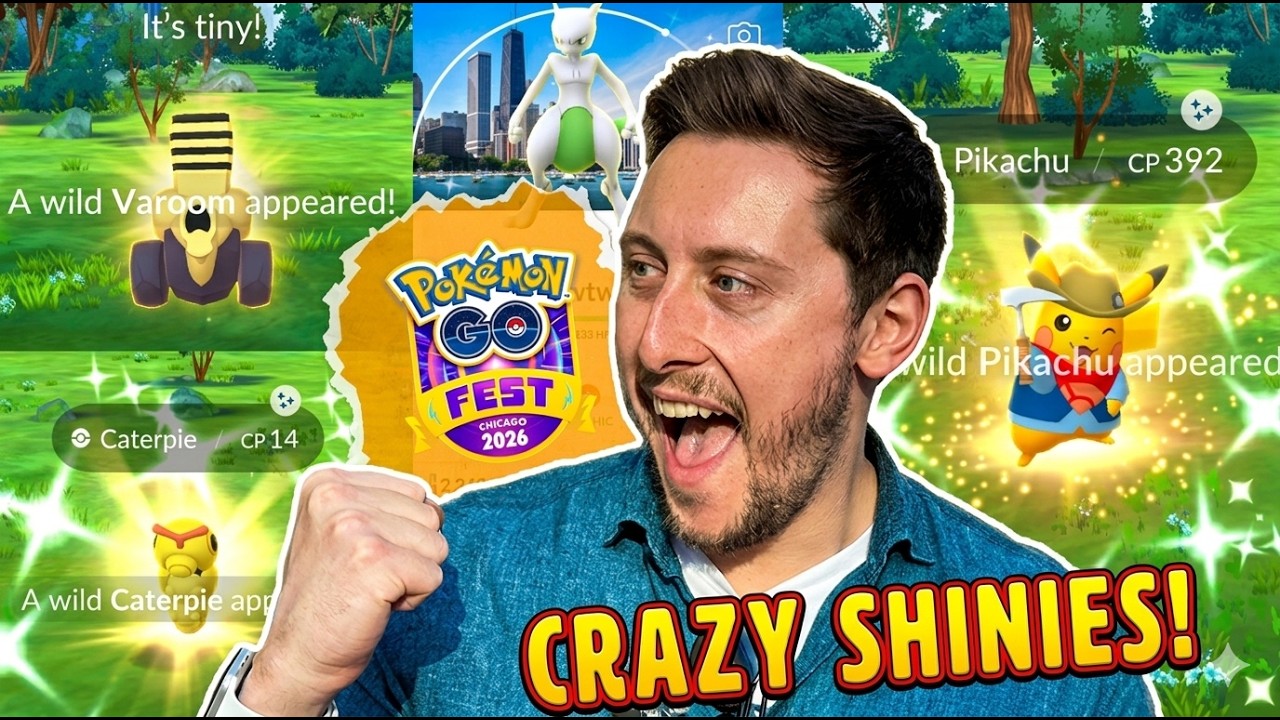 Shiny Excavator Pikachu & INSANE GO Fest Chicago Luck! Pokemon GO Fest 2026 City Shiny Madness!