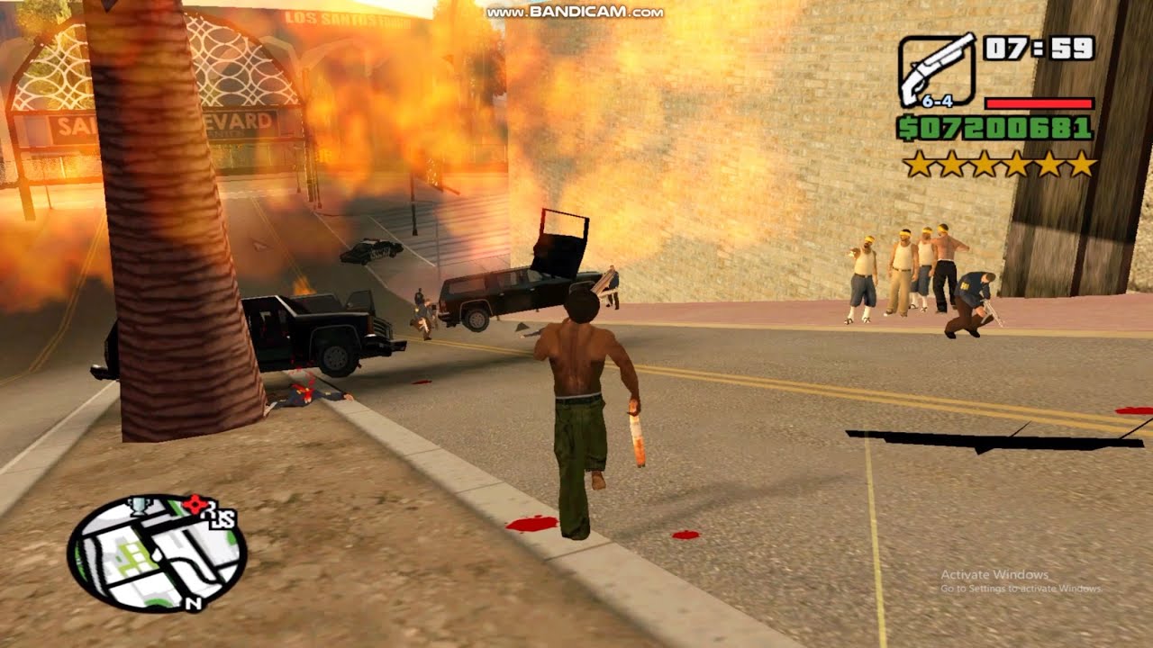 GTA San Andreas | Surviving a 6-Star Police Chase! 🔥