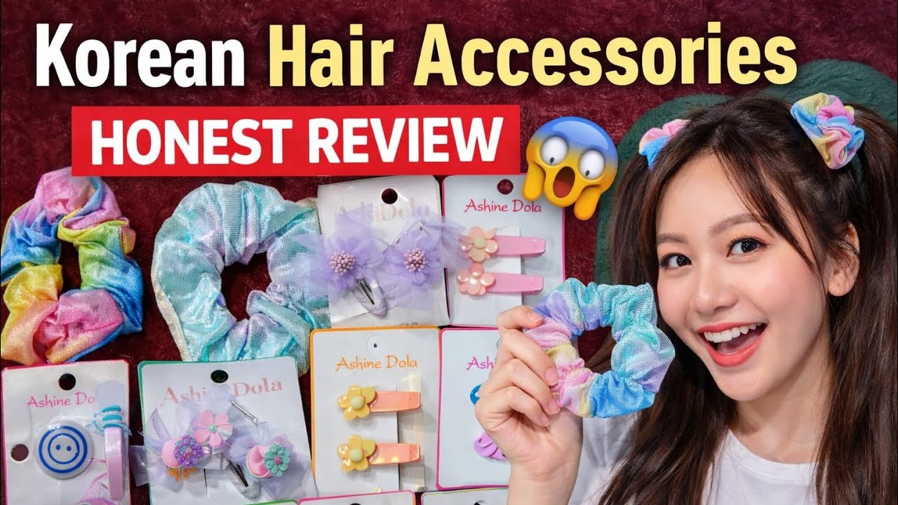 Korean Hair Accessories Shopping online| Honest Review| School going girls Hair Accessories 