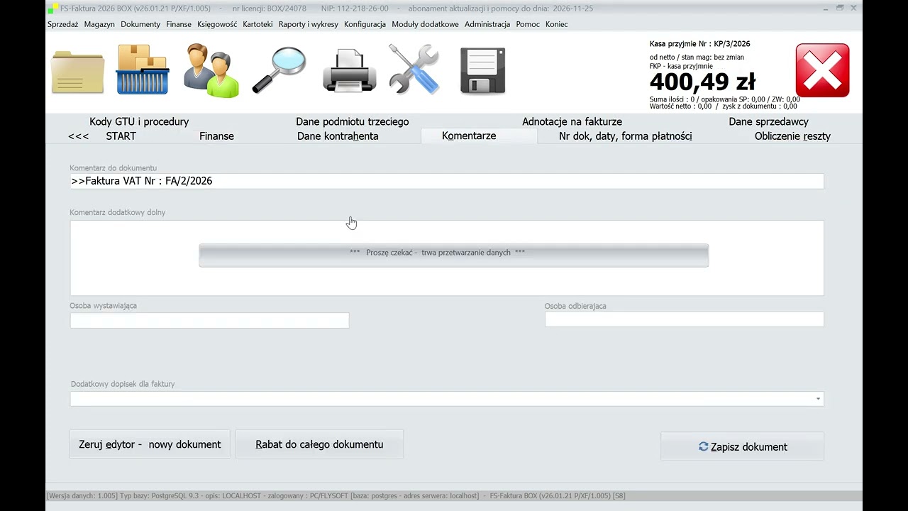 KSeF 2.0 - FS-Faktura SQL - prowadzenie obsługi magazynu wg zasady FIFO