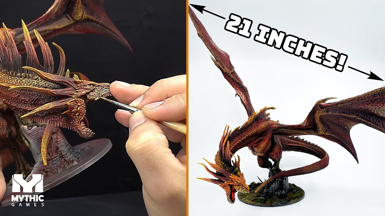 Раскрашиваем чудовищного легендарного дракона! (Размах крыльев 53 см!) // [Mythic Games] - Жанна ...